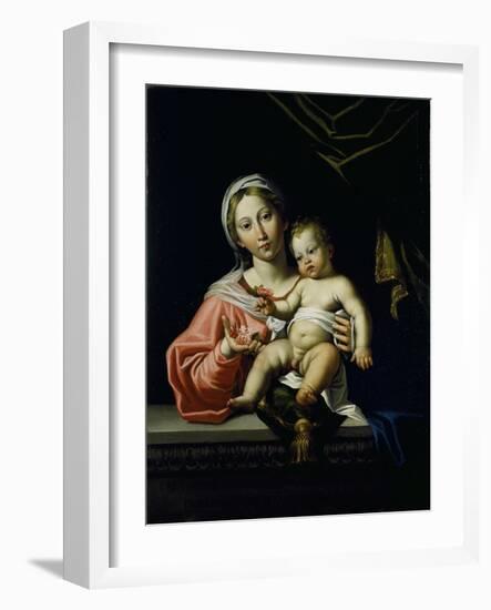 The Madonna Della Rosa, before 1627-Domenichino-Framed Giclee Print