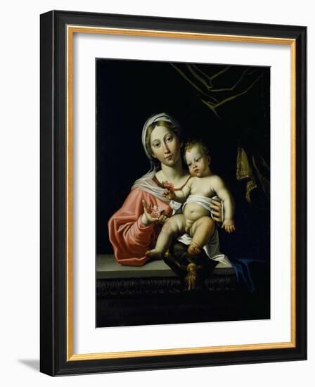 The Madonna Della Rosa, before 1627-Domenichino-Framed Giclee Print