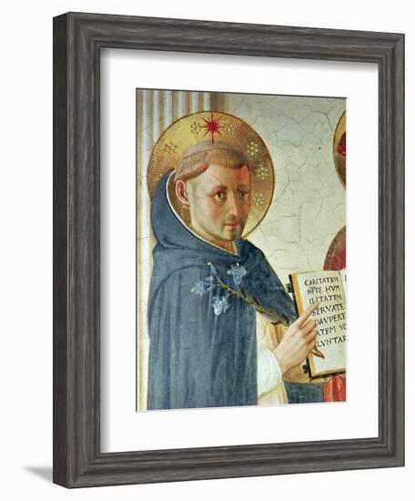 The Madonna Delle Ombre, Detail of St. Dominic, 1450-Fra Angelico-Framed Giclee Print