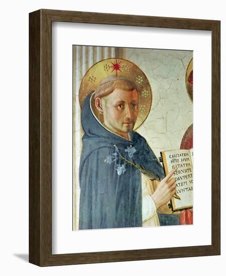 The Madonna Delle Ombre, Detail of St. Dominic, 1450-Fra Angelico-Framed Giclee Print