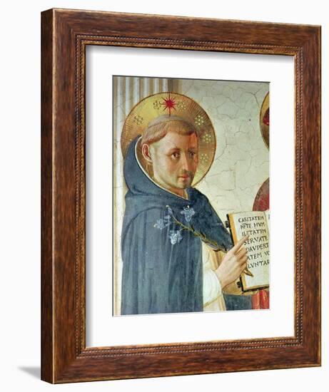 The Madonna Delle Ombre, Detail of St. Dominic, 1450-Fra Angelico-Framed Giclee Print