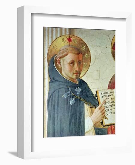 The Madonna Delle Ombre, Detail of St. Dominic, 1450-Fra Angelico-Framed Giclee Print