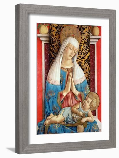 The Madonna Di Poggio Brette (Tempera on Panel)-Carlo Crivelli-Framed Giclee Print