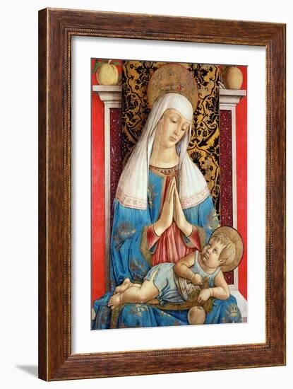 The Madonna Di Poggio Brette (Tempera on Panel)-Carlo Crivelli-Framed Giclee Print