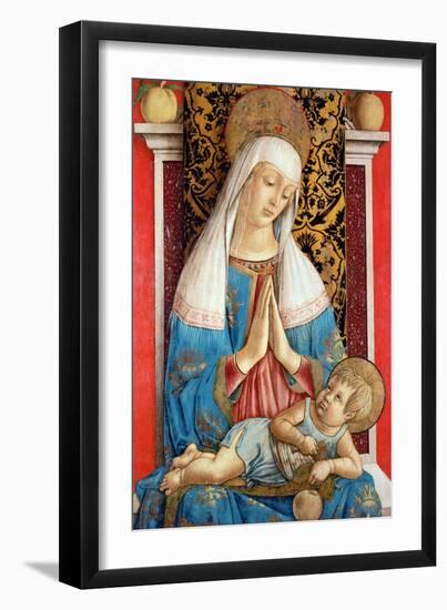 The Madonna Di Poggio Brette (Tempera on Panel)-Carlo Crivelli-Framed Giclee Print