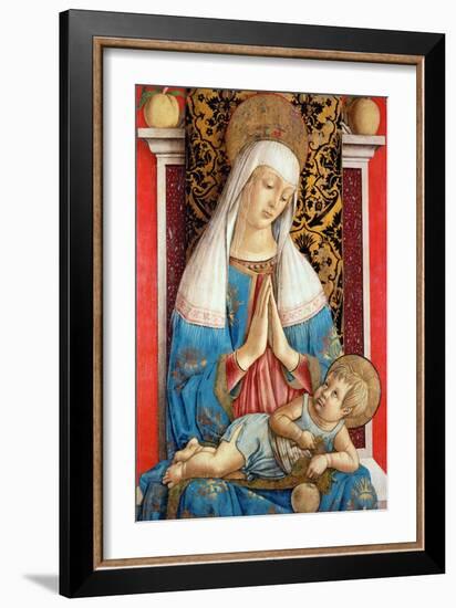 The Madonna Di Poggio Brette (Tempera on Panel)-Carlo Crivelli-Framed Giclee Print