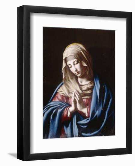 The Madonna in Prayer-Giovanni Battista Salvi da Sassoferrato-Framed Giclee Print