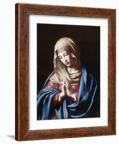 The Madonna in Prayer-Giovanni Battista Salvi da Sassoferrato-Framed Giclee Print