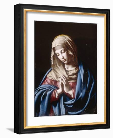 The Madonna in Prayer-Giovanni Battista Salvi da Sassoferrato-Framed Giclee Print