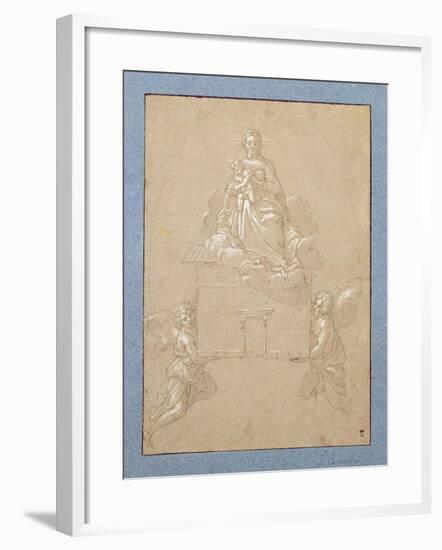 The Madonna of Loreto (Pen and Ink)-Annibale Carracci-Framed Giclee Print