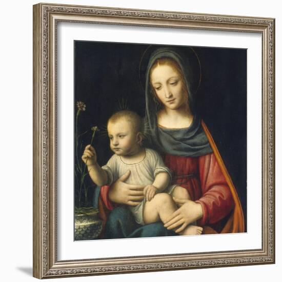 The Madonna of the Carnation, C.1515-Bernardino Luini-Framed Giclee Print