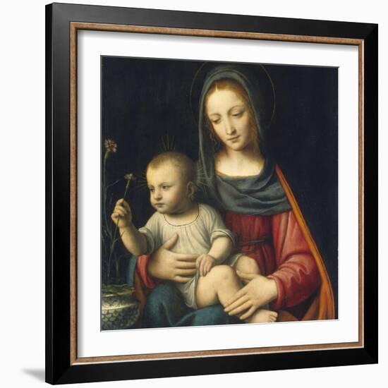 The Madonna of the Carnation, C.1515-Bernardino Luini-Framed Giclee Print