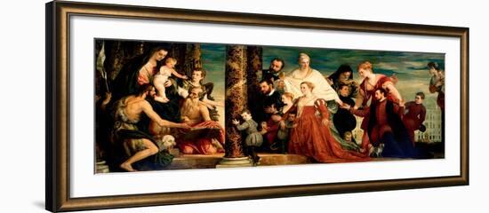 The Madonna of the Cuccina Family, Ca 1571-1572-Paolo Veronese-Framed Giclee Print