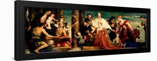 The Madonna of the Cuccina Family, Ca 1571-1572-Paolo Veronese-Framed Giclee Print
