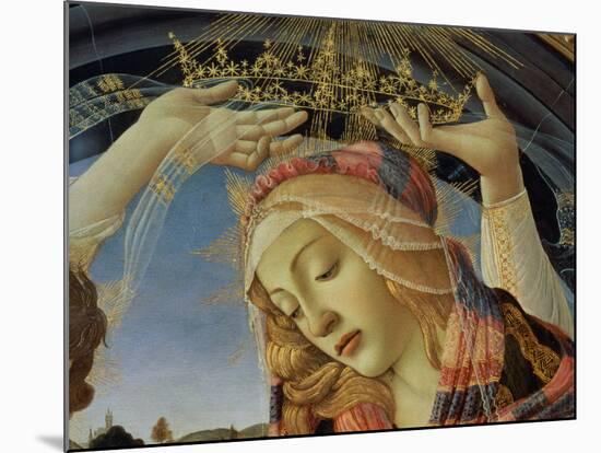 The Madonna of the Magnificat, Detail of the Virgin's Face and Crown, 1482-Sandro Botticelli-Mounted Giclee Print