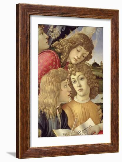 The Madonna of the Magnificat, Detail of Three Boys, 1482-Sandro Botticelli-Framed Giclee Print