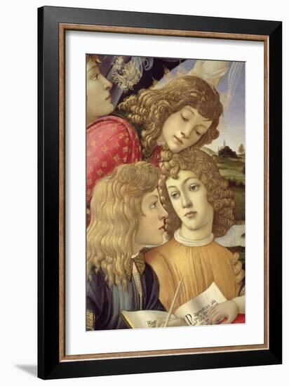 The Madonna of the Magnificat, Detail of Three Boys, 1482-Sandro Botticelli-Framed Giclee Print