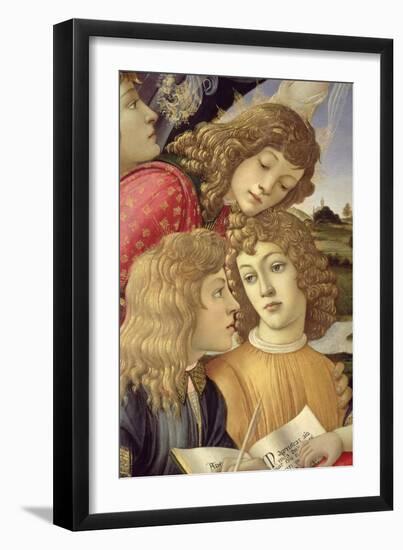 The Madonna of the Magnificat, Detail of Three Boys, 1482-Sandro Botticelli-Framed Giclee Print