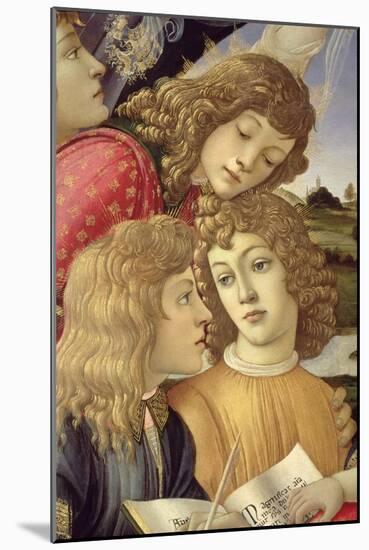 The Madonna of the Magnificat, Detail of Three Boys, 1482-Sandro Botticelli-Mounted Giclee Print