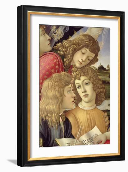 The Madonna of the Magnificat, Detail of Three Boys, 1482-Sandro Botticelli-Framed Giclee Print