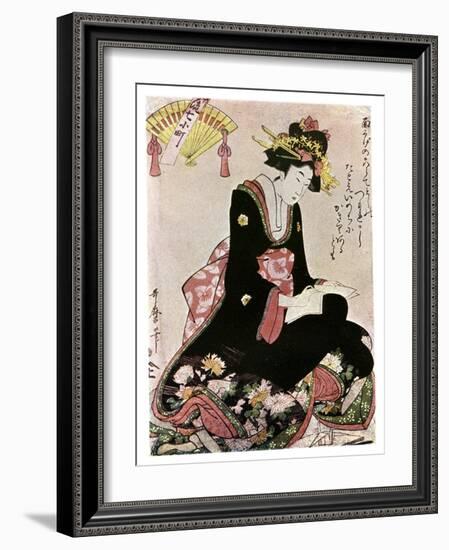 The Madonna of the Paper Stork-Kitagawa Utamaro-Framed Giclee Print