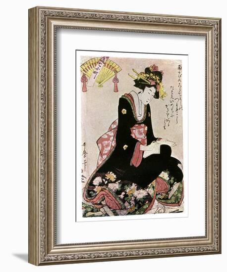 The Madonna of the Paper Stork-Kitagawa Utamaro-Framed Premium Giclee Print