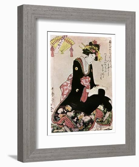 The Madonna of the Paper Stork-Kitagawa Utamaro-Framed Premium Giclee Print