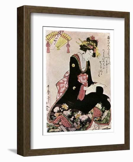 The Madonna of the Paper Stork-Kitagawa Utamaro-Framed Premium Giclee Print