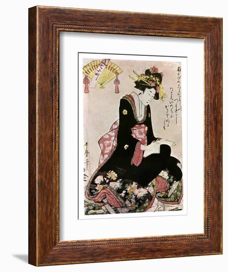 The Madonna of the Paper Stork-Kitagawa Utamaro-Framed Premium Giclee Print