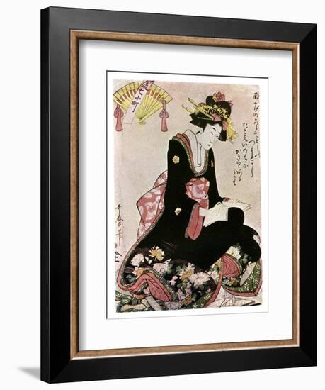 The Madonna of the Paper Stork-Kitagawa Utamaro-Framed Premium Giclee Print