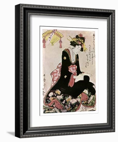 The Madonna of the Paper Stork-Kitagawa Utamaro-Framed Premium Giclee Print