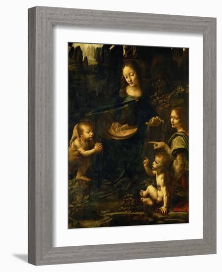 The Madonna of the Rocks-Leonardo da Vinci-Framed Giclee Print