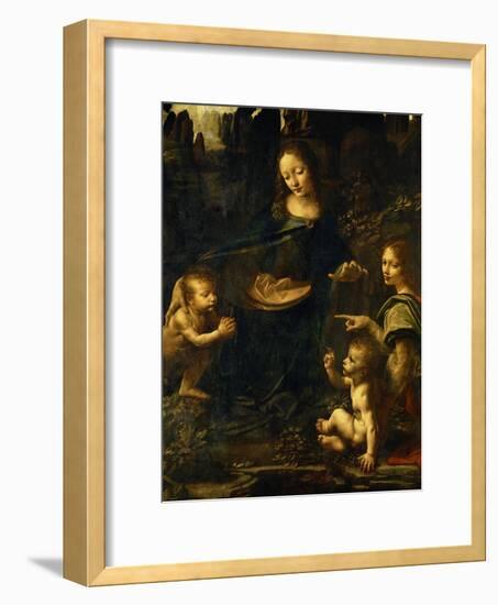 The Madonna of the Rocks-Leonardo da Vinci-Framed Premium Giclee Print