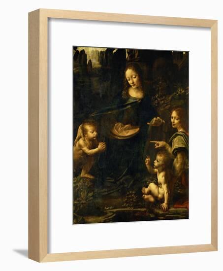 The Madonna of the Rocks-Leonardo da Vinci-Framed Premium Giclee Print