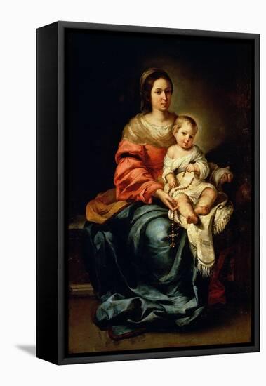 The Madonna of the Rosary-Bartolome Esteban Murillo-Framed Premier Image Canvas