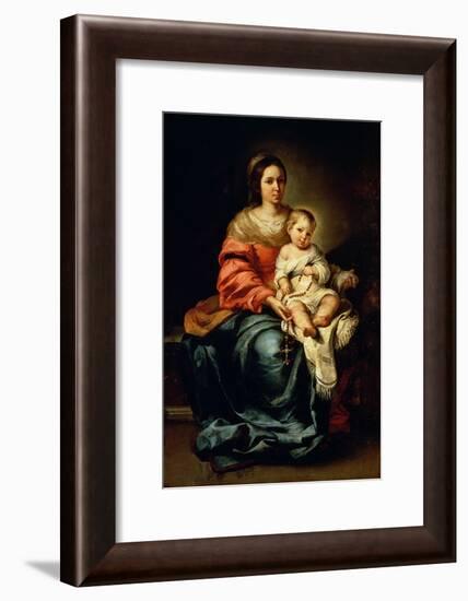 The Madonna of the Rosary-Bartolome Esteban Murillo-Framed Giclee Print