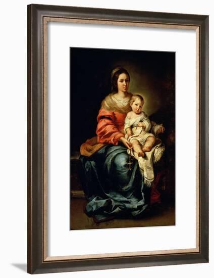 The Madonna of the Rosary-Bartolome Esteban Murillo-Framed Giclee Print