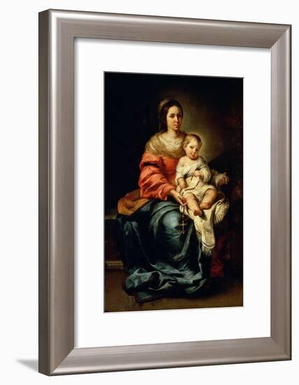 The Madonna of the Rosary-Bartolome Esteban Murillo-Framed Giclee Print