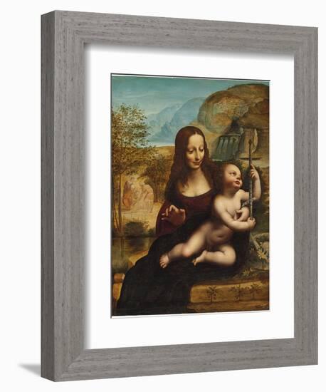 The Madonna of the Yarnwinder-Leonardo da Vinci-Framed Giclee Print