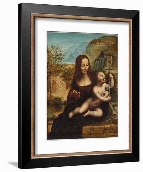 The Madonna of the Yarnwinder-Leonardo da Vinci-Framed Giclee Print