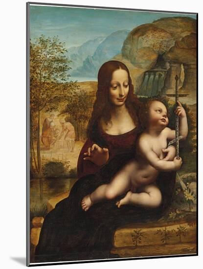 The Madonna of the Yarnwinder-Leonardo da Vinci-Mounted Giclee Print