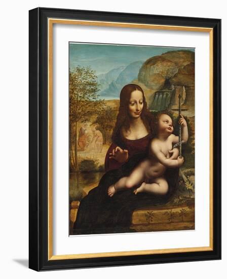 The Madonna of the Yarnwinder-Leonardo da Vinci-Framed Giclee Print