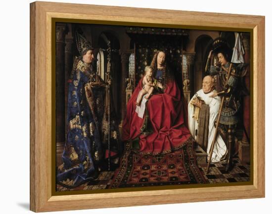 The Madonna with Canon Van Der Paele, 1436-Jan van Eyck-Framed Premier Image Canvas