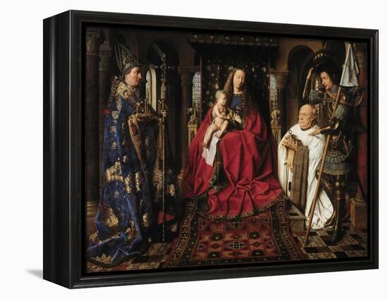 The Madonna with Canon Van Der Paele, 1436-Jan van Eyck-Framed Premier Image Canvas