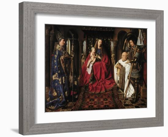 The Madonna with Canon Van Der Paele, 1436-Jan van Eyck-Framed Giclee Print