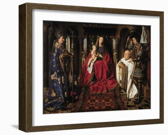 The Madonna with Canon Van Der Paele, 1436-Jan van Eyck-Framed Giclee Print