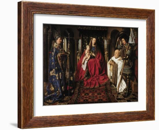 The Madonna with Canon Van Der Paele, 1436-Jan van Eyck-Framed Giclee Print