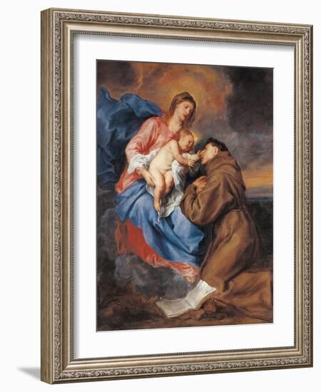 The Madonna with Child and St Anthony of Padua-Sir Anthony Van Dyck-Framed Giclee Print