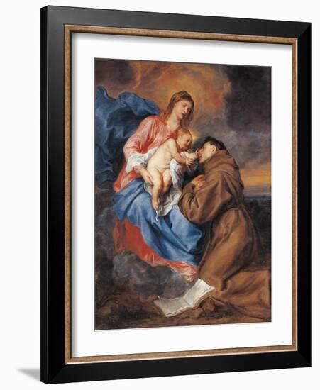 The Madonna with Child and St Anthony of Padua-Sir Anthony Van Dyck-Framed Giclee Print