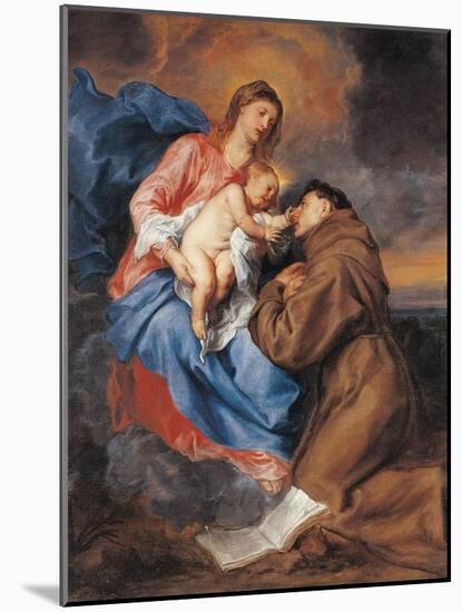 The Madonna with Child and St Anthony of Padua-Sir Anthony Van Dyck-Mounted Giclee Print